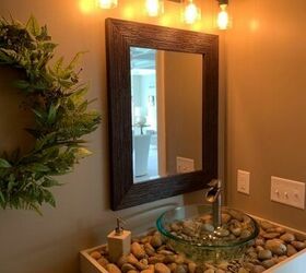 How To: Use Stone To Transform The Bathroom!, husband, rock