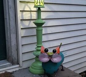 upcyled garden lamp posts
