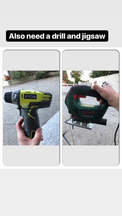 seagrass tyre table, Drill and Jigsaw