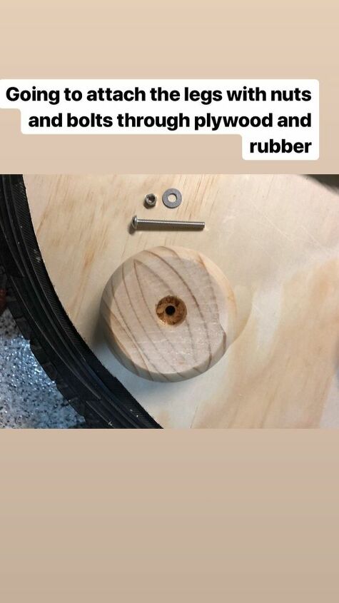 seagrass tyre table, Cut the Plywood