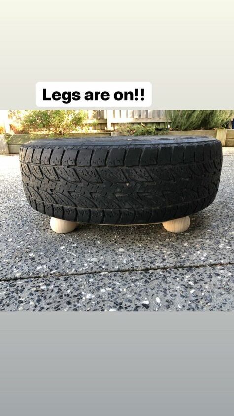 seagrass tyre table, Table with Legs