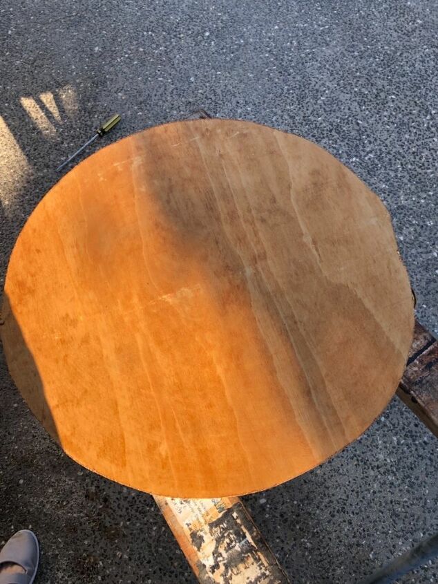 seagrass tyre table, Stain