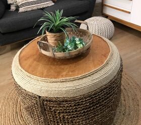 seagrass tyre table, DIY Seagrass Tire Coffee Table