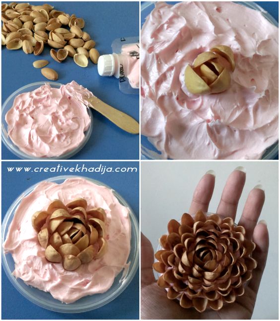 q how to make pistachio flowers looking for a suitable base