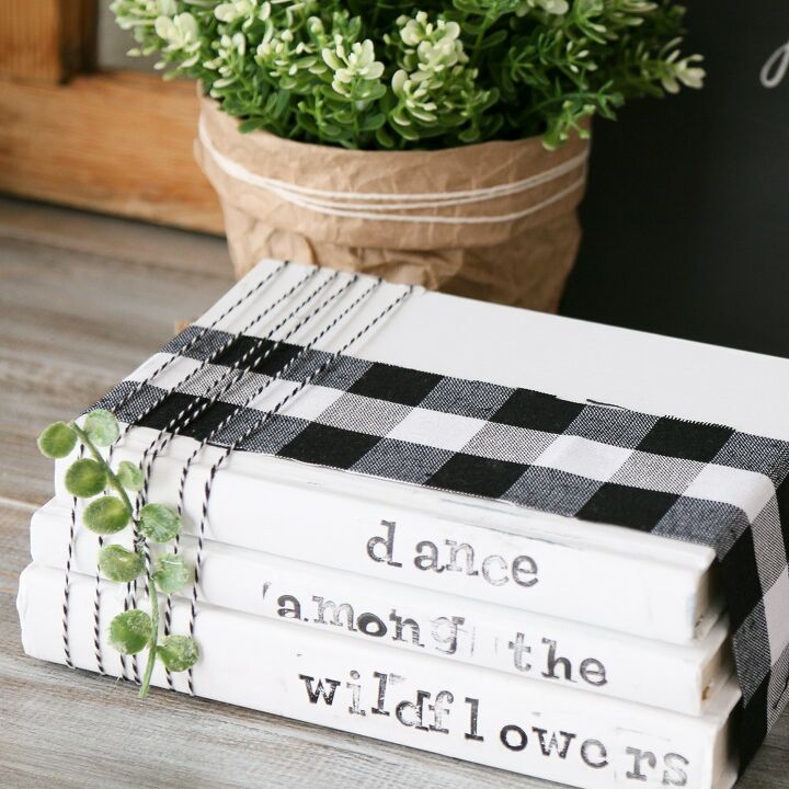 easy and cheap diy decorative painted book stacks
