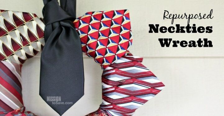 coroa de gravatas reaproveitadas projeto diy perfeito para o dia dos pais