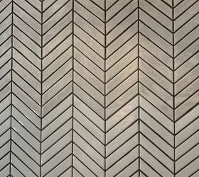 how to get grout out of shattered look chevron white tile