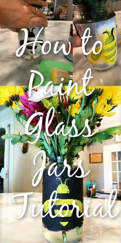 how to paint glass jars
