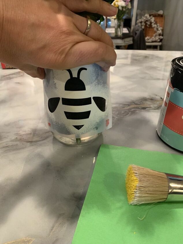 how to paint glass jars