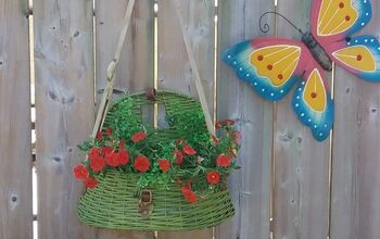 Fishing Basket Creel Turned Hanging Flower Basket