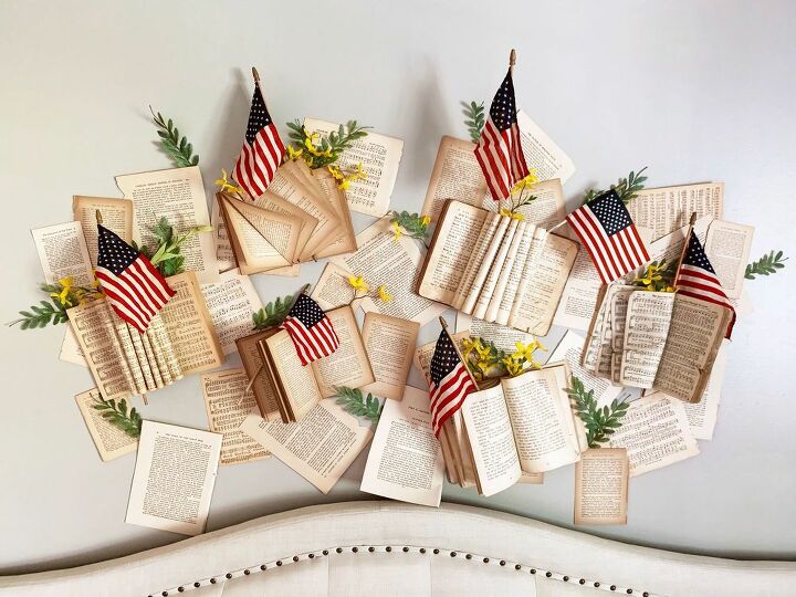 vintage book wall decor