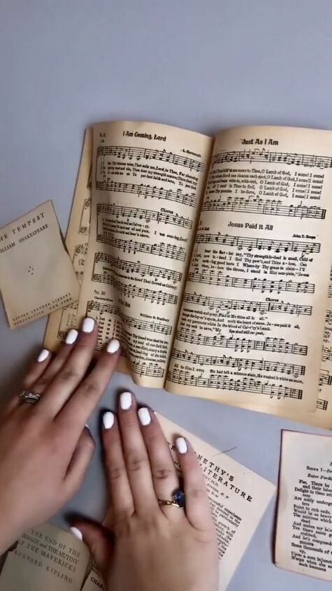 vintage book wall decor