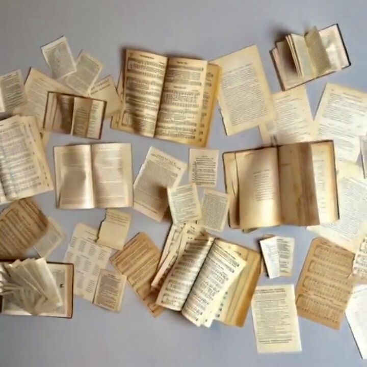 vintage book wall decor