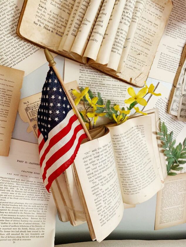 vintage book wall decor