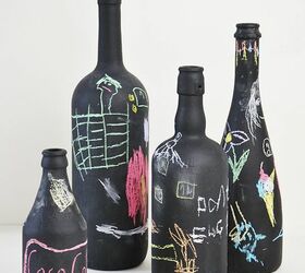 Florero para botellas de vino de pizarra - ¡Flores con mensajes personalizados!