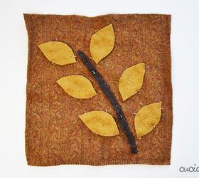 make a gorgeous leaf and vine pillow cover from felted wool sweaters