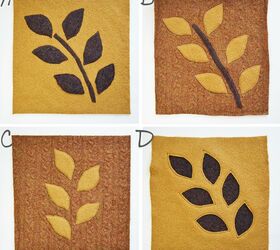 make a gorgeous leaf and vine pillow cover from felted wool sweaters