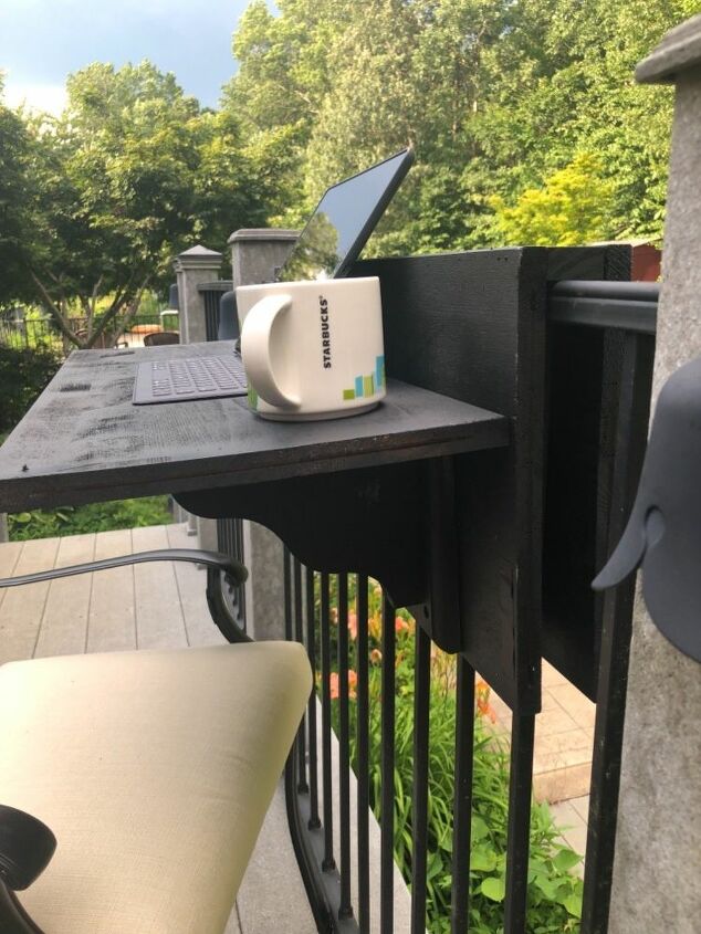 DIY Rail Table Idea for a Small Porch | Hometalk