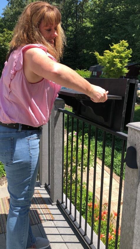 DIY Rail Table Idea for a Small Porch | Hometalk