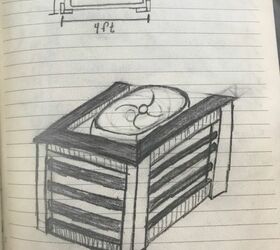 need to hide your ac try building a fence around your ac unit, Sketch of the DIY AC unit fence