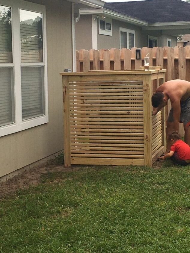 need to hide your ac try building a fence around your ac unit, How to build a fence around an AC unit