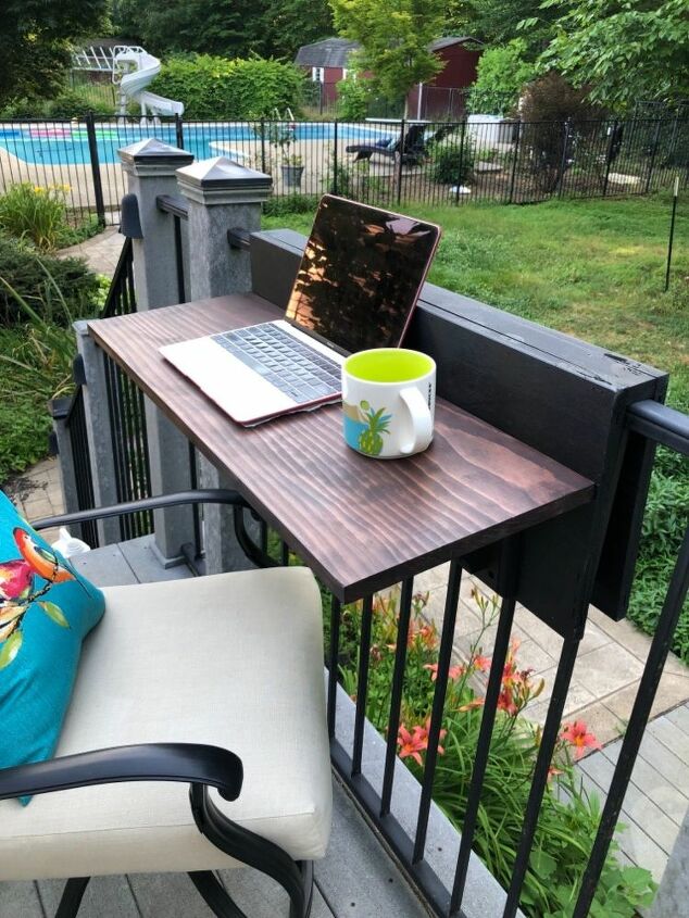 DIY Rail Table Idea for a Small Porch | Hometalk