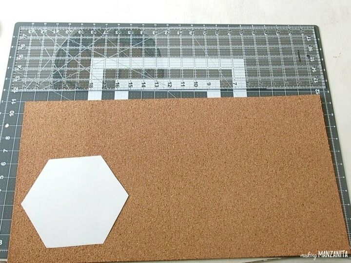 how to make hexagon cork memo boards