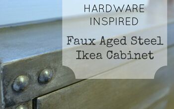 Faux Aged Steel Ikea Cabinet Inspired By Restoration Hardware