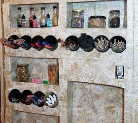 craft room makeover extreme upcycling cardboard wall