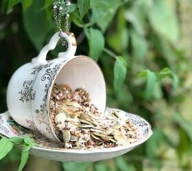 how to make a hanging teacup bird feeder