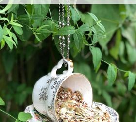 how to make a hanging teacup bird feeder
