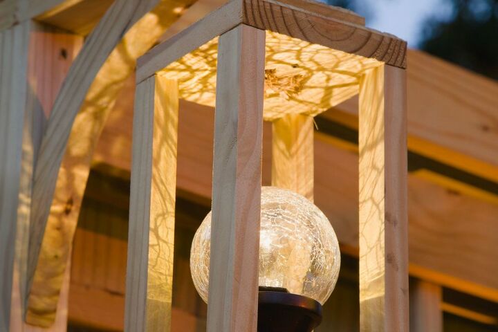 lanternas de madeira diy, Belos tons de sol