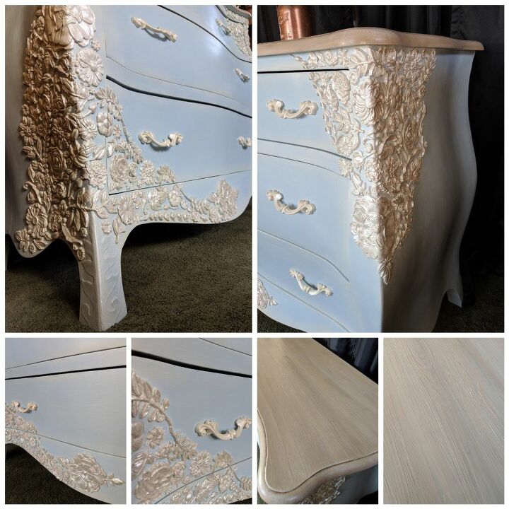 How To Update A Dresser Using Resin And Paper Clay Appliques