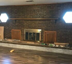 Encalado de ladrillo chimenea tiza pintura acentos | Hometalk