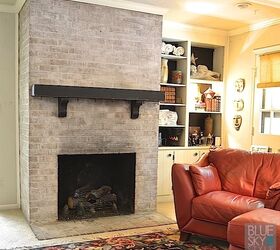 Una chimenea de ladrillo lúgubre obtiene un nuevo aspecto usando