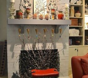 Una chimenea de ladrillo lúgubre obtiene un nuevo aspecto usando