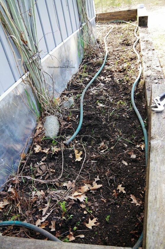diy irrigation for my gardens leaky hose upcycling