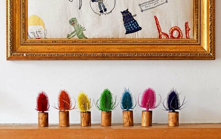wonderful rainbow thistle decoration to brighten your home