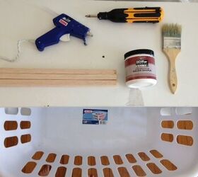 Cómo convertir una estantería vacía en una canasta de lavandería