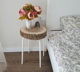 Side Table From Wood Slice