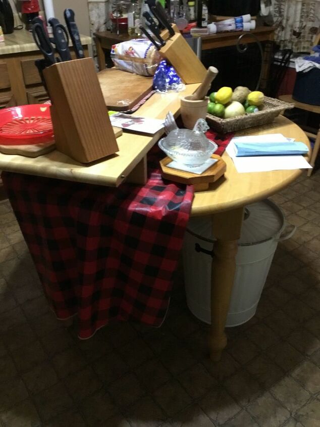 q how to turn my table into an kitchen island