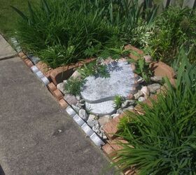q how can i incorporate bricks and rocks in my flower garden