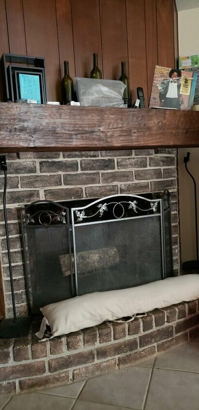 how do you transform an old ugly bulky fireplace into a small one