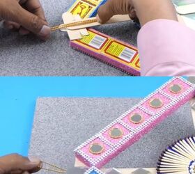 beautiful wall hanging craft made from matchboxes and glitter paper