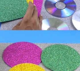 make diy organizer home decoration craft from old cd and cardboards