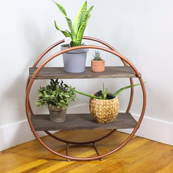 s 19 clever ways to fake high end looks in your home, How to Build a Hula Hoop Shelf