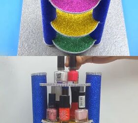 make diy organizer home decoration craft from old cd and cardboards