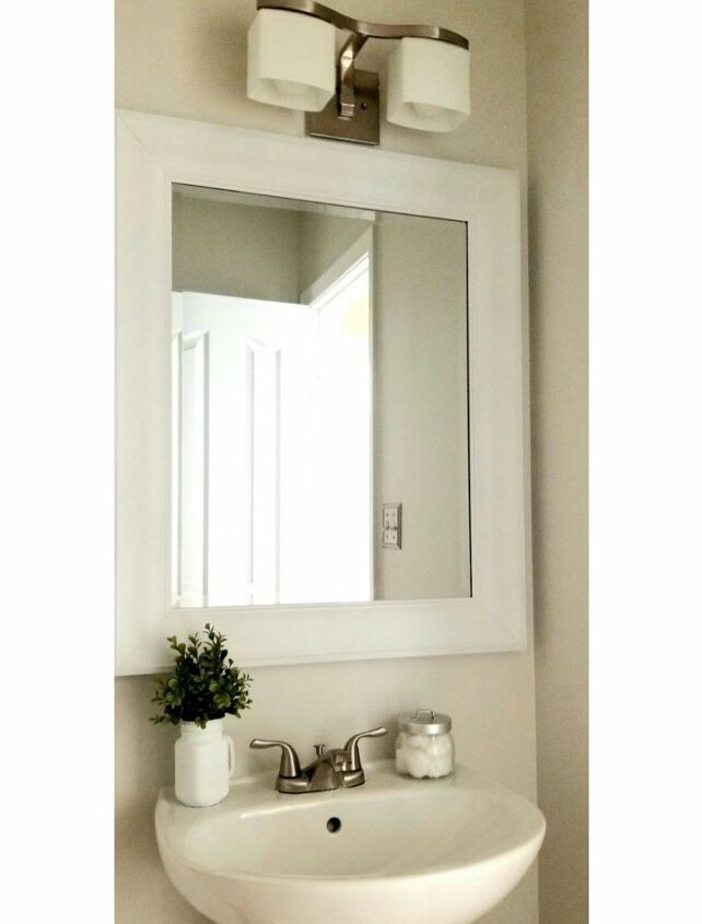 diy bathroom mirror renovation