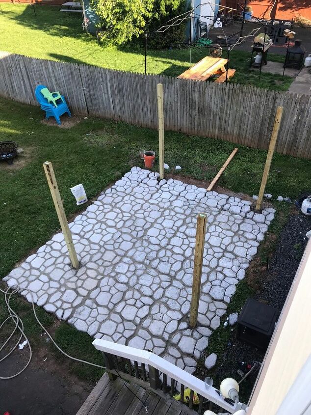 diy patio with walkmaker mold