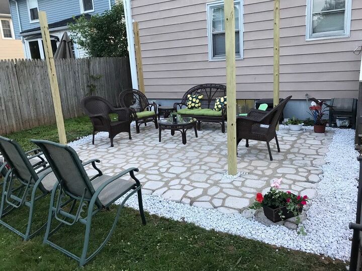 diy patio with walkmaker mold